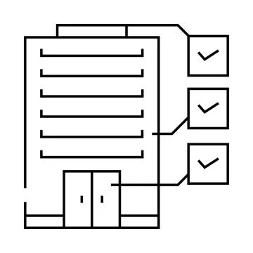 Building specifications architectural drafter line icon vector illustration Stock Illustration