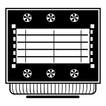 Building stadium top view icon, simple style Ilustración de archivo