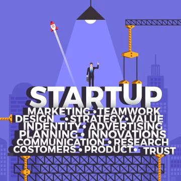 Building Startup Stock Illustration