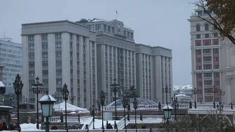 Building of the State Duma. Stock Footage 70803170