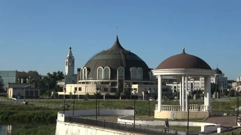 The building of the State Museum of Weapons. Tula Video stock 218626837