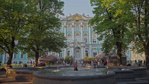Building of the State Russian museum, St Petersburg Video stock 155466412