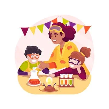 Building STEM projects isolated cartoon vector illustration. Illustrazione stock