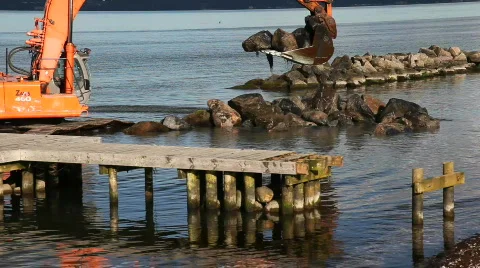 Building a stone dyke Video stock 840830