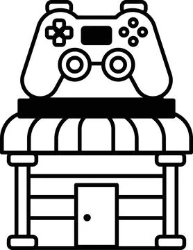 The building is a store for video games Ilustración de archivo