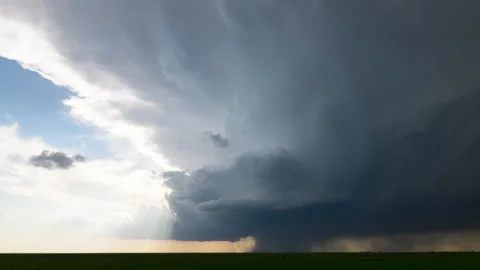 Building Storm in Flatlands of Texas Stock Footage 272698070