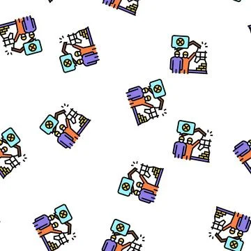 Building strip outs vector seamless pattern Ilustración de archivo