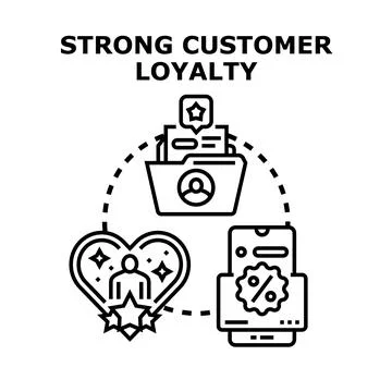 Building strong customer loyalty through relationship management Stock Illustration