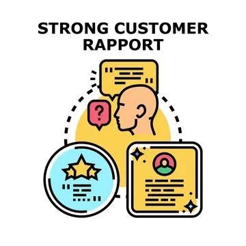 Building strong customer rapport and trust concept Stock Illustration