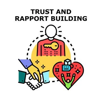 Building strong trust and rapport for successful collaboration Stock Illustration