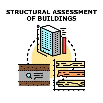 Building structural assessment concept for construction industry 스톡 일러스트