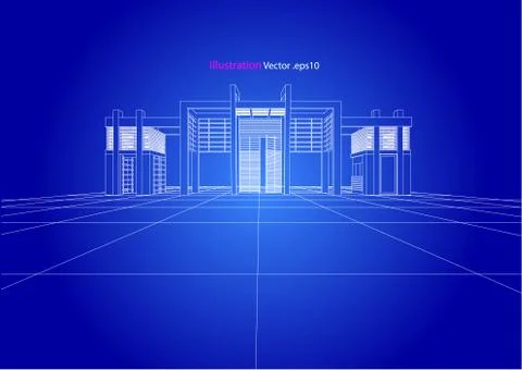 Building structure abstract,  3d illustration, vector 스톡 일러스트