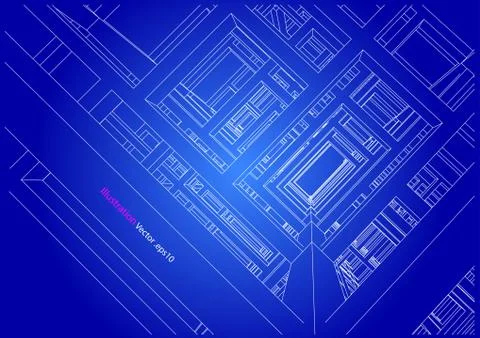 Building structure abstract,  3d illustration, vector Stock Illustration