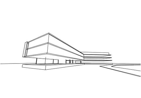 Building structure abstract,  3d illustration, vector Stock Illustration