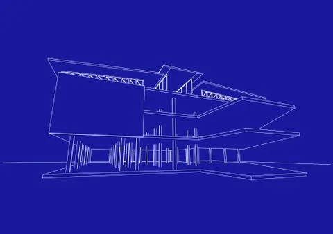 Building structure abstract,  3d illustration, vector Stock Illustration