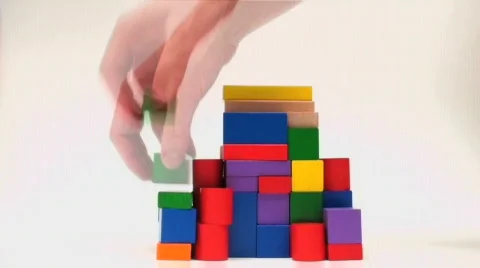 Building structure with blocks - HD  Stock Footage 449125