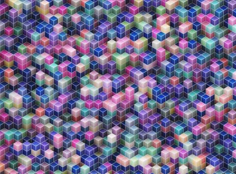 Building structure from cubes Stock-Illustration