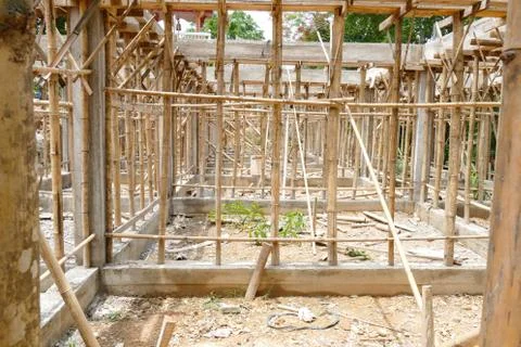 The building structure during construction Stock Photos