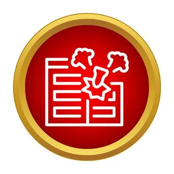 Building structure exploding creating smoke and destruction icon Stockillustratie