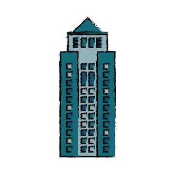 Building structure facade icon Ilustración de archivo