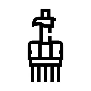 Building structure with hammer and chisel icon design Stock Illustration