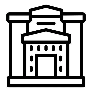 Building structure icon outline vector. Tourism travel Ilustración de archivo