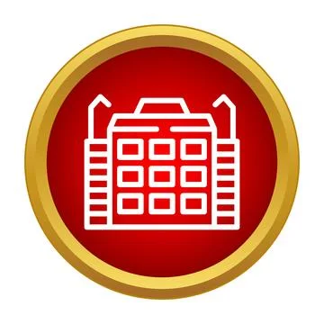 Building structure icon representing development and urban planning Ilustración de archivo