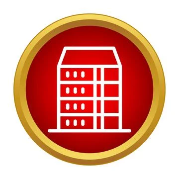 Building structure icon representing urban architecture and apartment living Stock Illustration