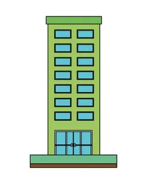 Building structure isolated icon Ilustración de archivo