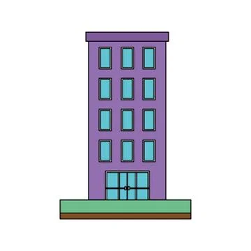 Building structure isolated icon Ilustración de archivo