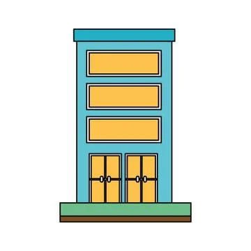 Building structure isolated icon Ilustración de archivo