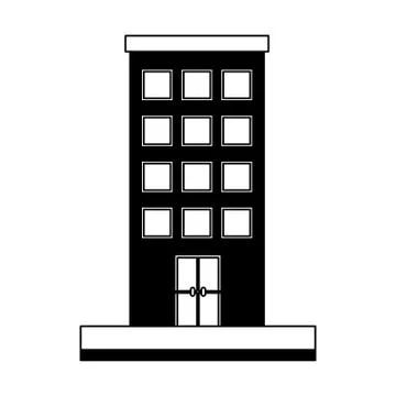 Building structure isolated icon Ilustración de archivo