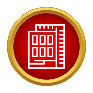 Building structure with multiple windows line art イラスト素材