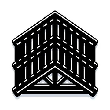 Building structure roof frame construction icon concept Stock Illustration