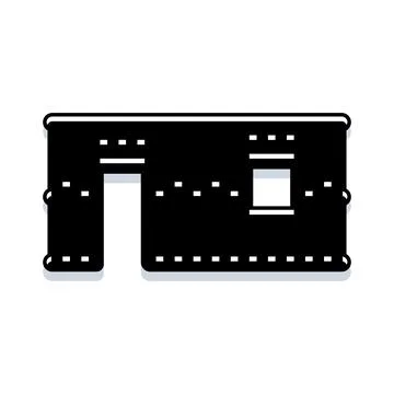Building structure simple iconic architecture outline Ilustración de archivo