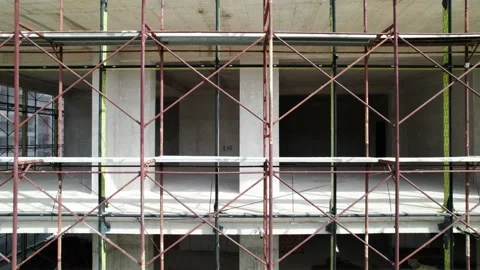 Building structures at the construction site Stock Footage 219124256