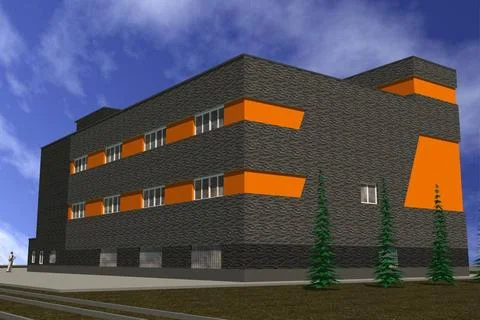 Building in the style of Constructivism Volume model of the building in th... Photos