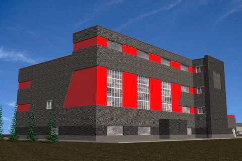 Building in the style of Constructivism Volume model of the building in th... Photos