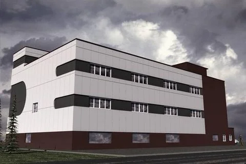 Building in the style of Constructivism Volume model of the building in th... Photos