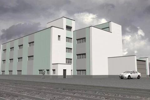 Building in the style of Constructivism Volume model of the building in th... Photos