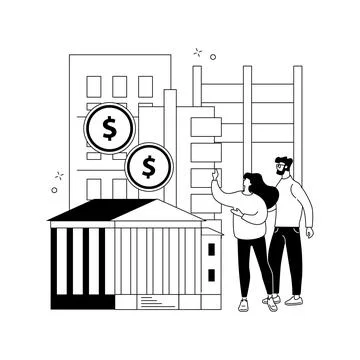 Building subsidy abstract concept vector illustration. 스톡 일러스트