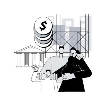 Building subsidy abstract concept vector illustration. Ilustración de archivo