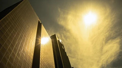 Building sun reflection Stock Footage 104938967