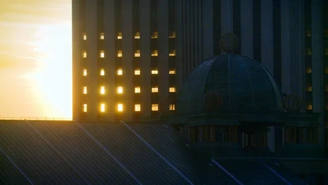 Building Sunrise Through Windows in New York Timelapse Stock Footage 107150720