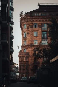 Building at sunset Stock Photos