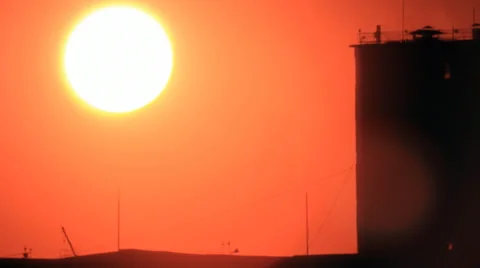 Building at sunset sky Stock-Footage 33222294