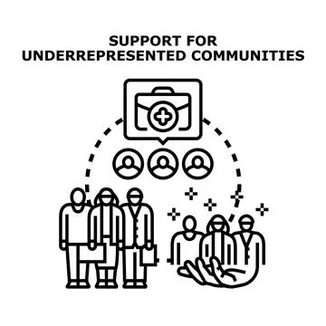 Building support for underrepresented communities and diversity initiatives Ilustración de archivo