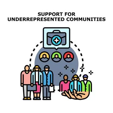 Building support for underrepresented communities and diversity initiatives Ilustración de archivo
