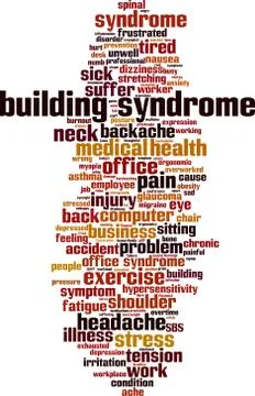 Building syndrome word cloud Ilustración de archivo