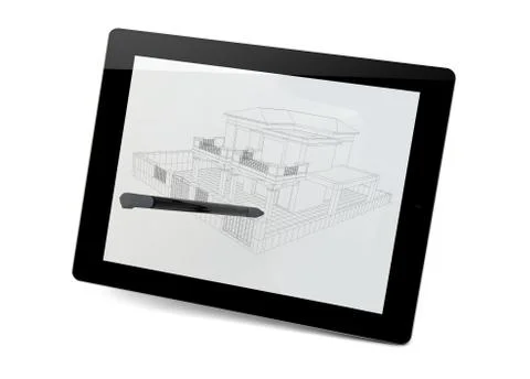 Building in a tablet Stock Illustration